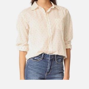 Sundry White Shirt with Pink Accents